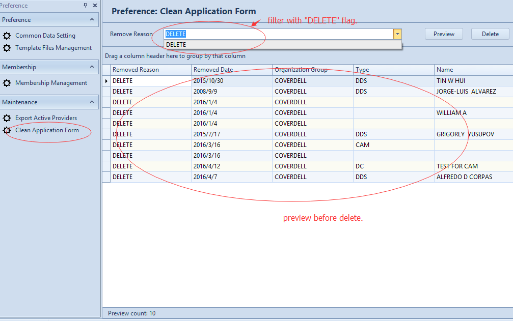 clean app forms