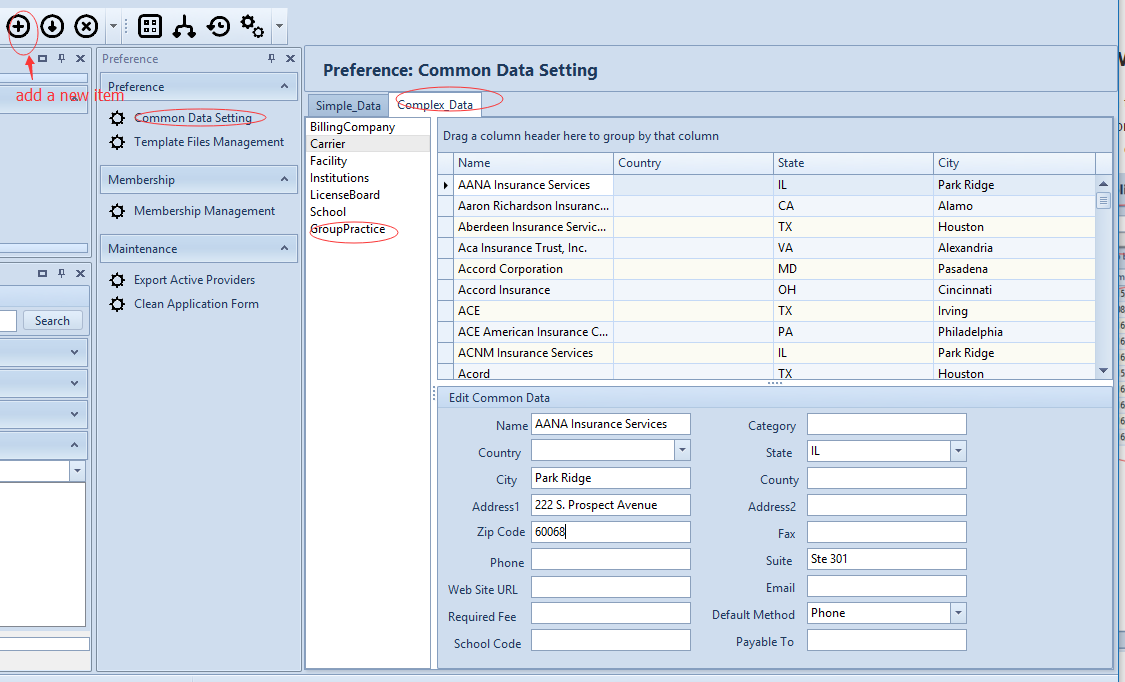manage common data